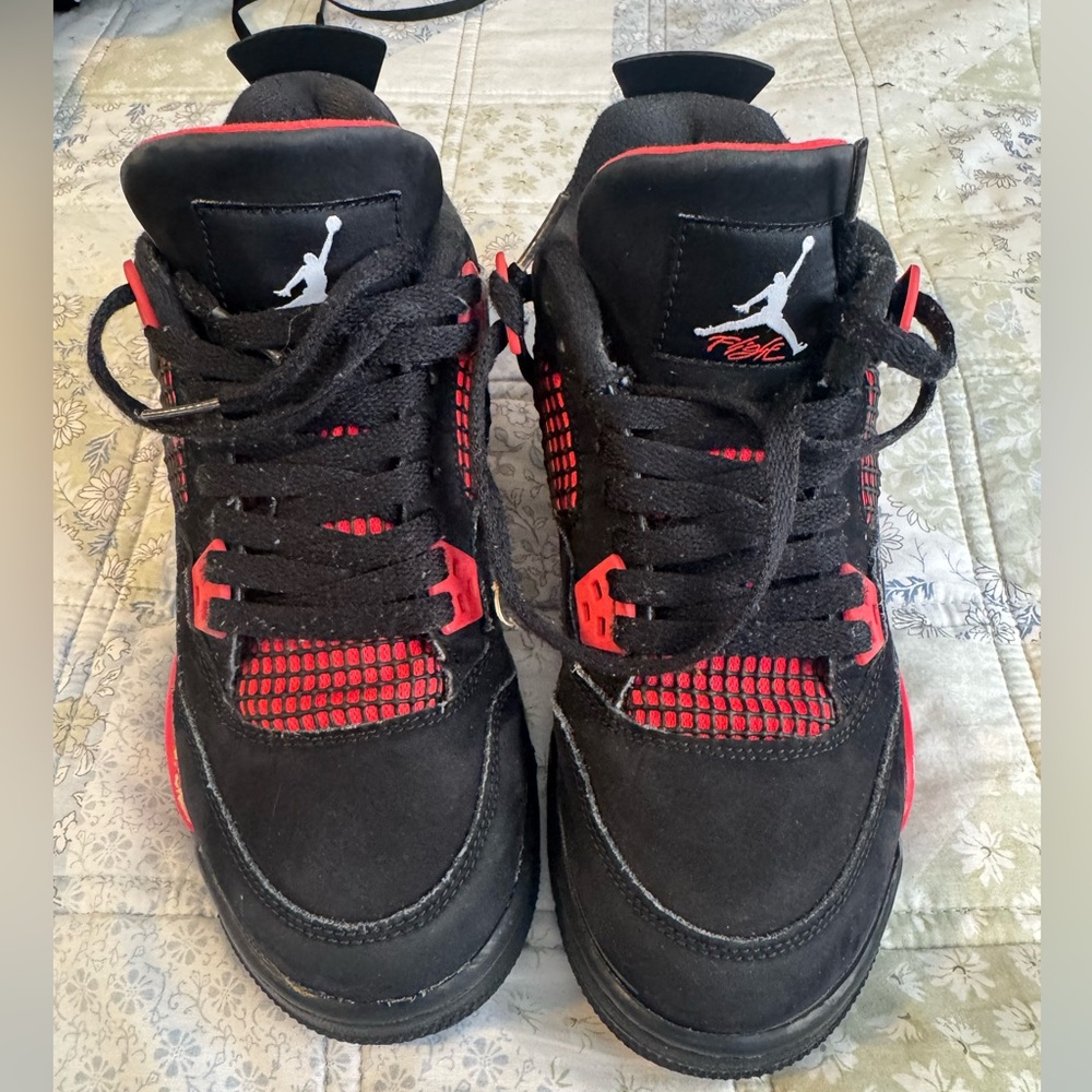 Jordan Kids Black and Red Sneakers